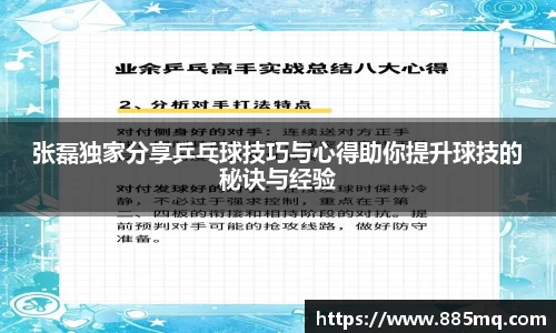 张磊独家分享乒乓球技巧与心得助你提升球技的秘诀与经验